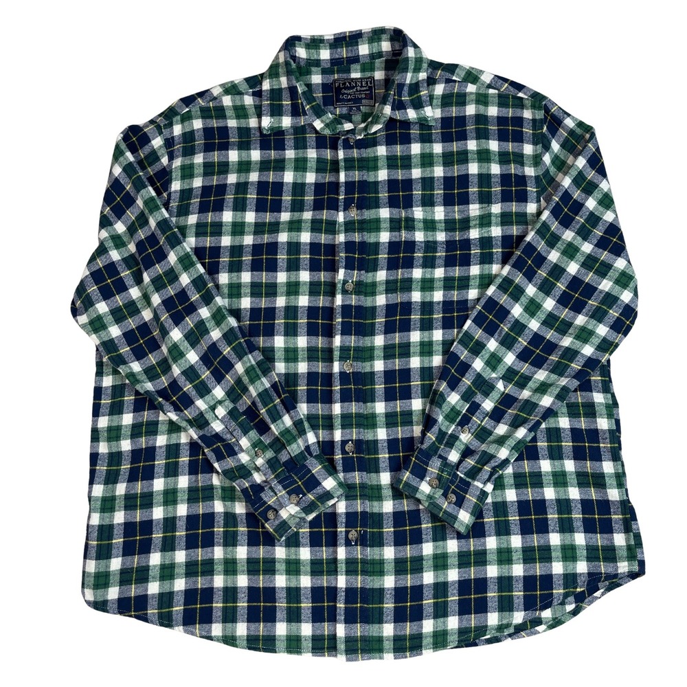 Authentic Workwear Flannel By Cactus Long Sleeve Button Up Shirt Men XL